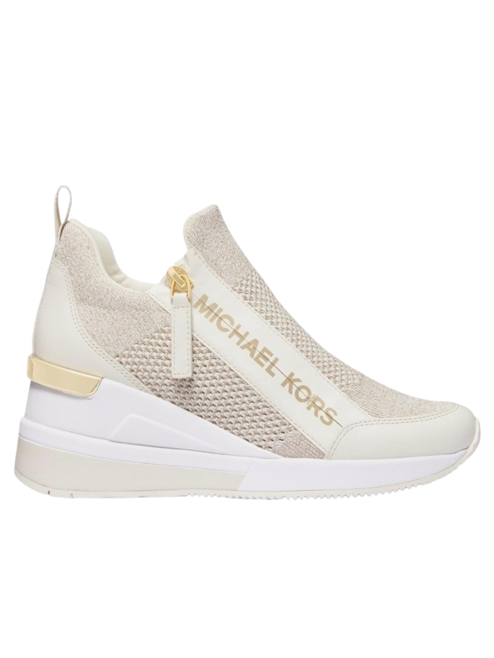 NFS MICHAEL KORS▪︎ Willis Wedge Sneaker ▪︎ Champagne Gold ▪︎ Sz 6.5 - Picture 3 of 8
